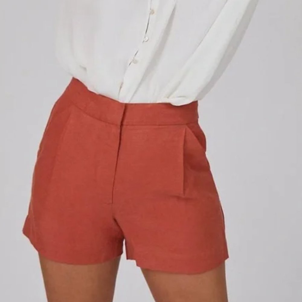 Aritzia Wilfred FABLE 3" LINEN SHORT in Moroccan Spice